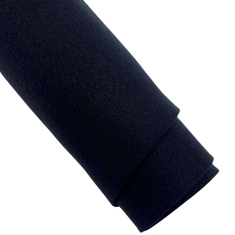 Ice Fabrics Craft Felt Fabric by The Yard - 72" Wide & 1.6mm Thick Acrylic Felt - Soft and Durable Black Felt Fabric for DIY Arts & Crafts, Decorations and More - 1 Yard Black