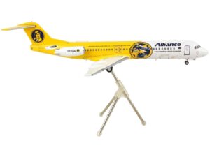 geminijets fokker f100 commercial aircraft alliance airlines white and yellow gemini 200" series 1/200 diecast model airplane