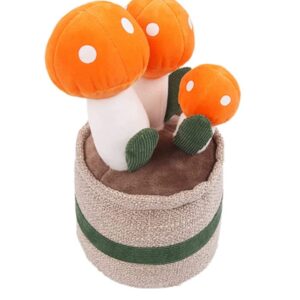 Uewidiod Toy Figure Stuffed Toy Mushroom Plant Pillow, Flower Decoration, 20×12cm/9.8×4.7inch, Mushroom Orange 11