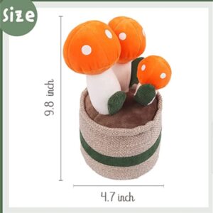 Uewidiod Toy Figure Stuffed Toy Mushroom Plant Pillow, Flower Decoration, 20×12cm/9.8×4.7inch, Mushroom Orange 11