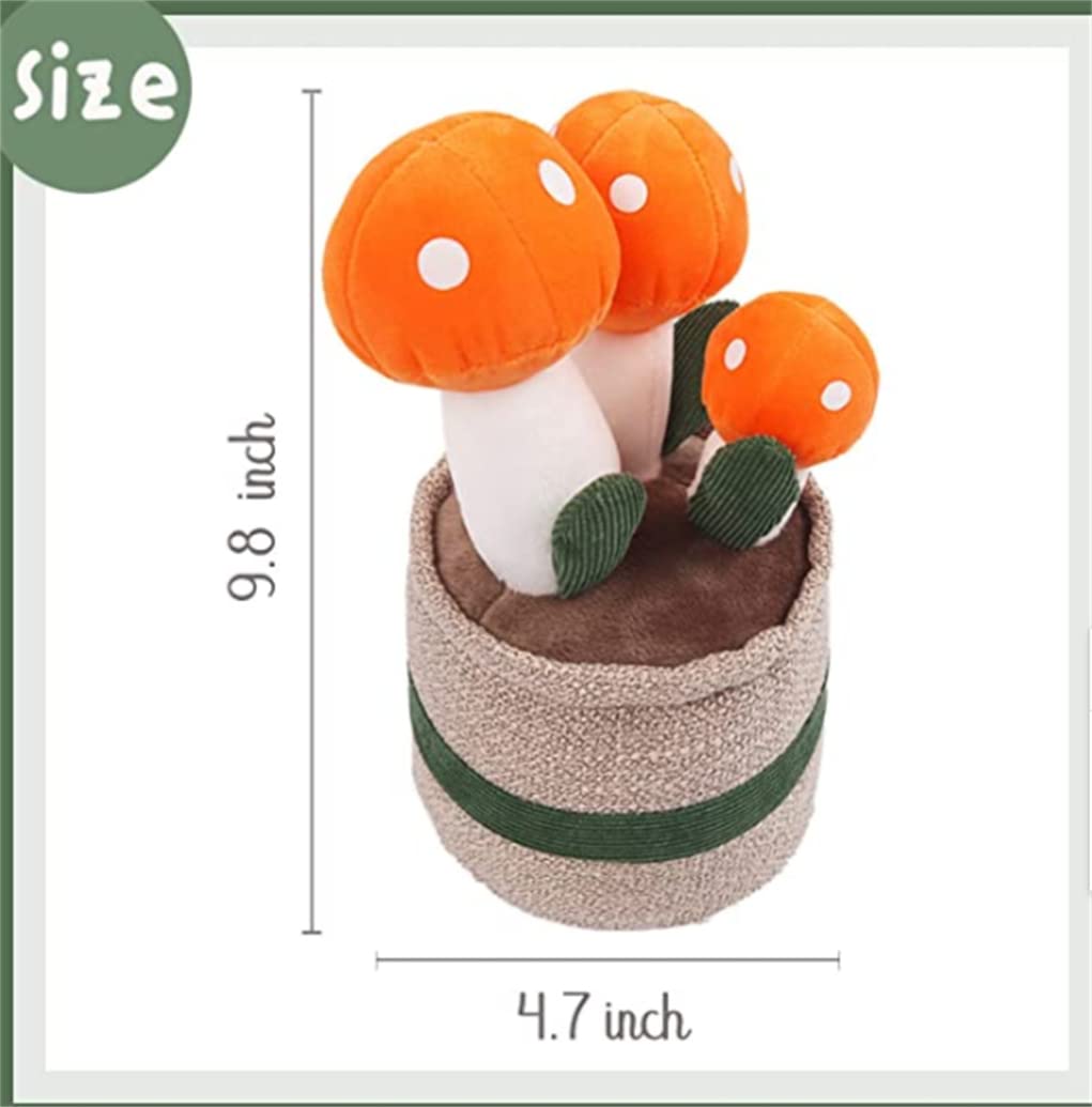 Uewidiod Toy Figure Stuffed Toy Mushroom Plant Pillow, Flower Decoration, 20×12cm/9.8×4.7inch, Mushroom Orange 11