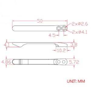 CIVIVI Titanium Pocket Clip with Titanium Screws, Suitable for Models Listed on the Product Description T001A (Plain)