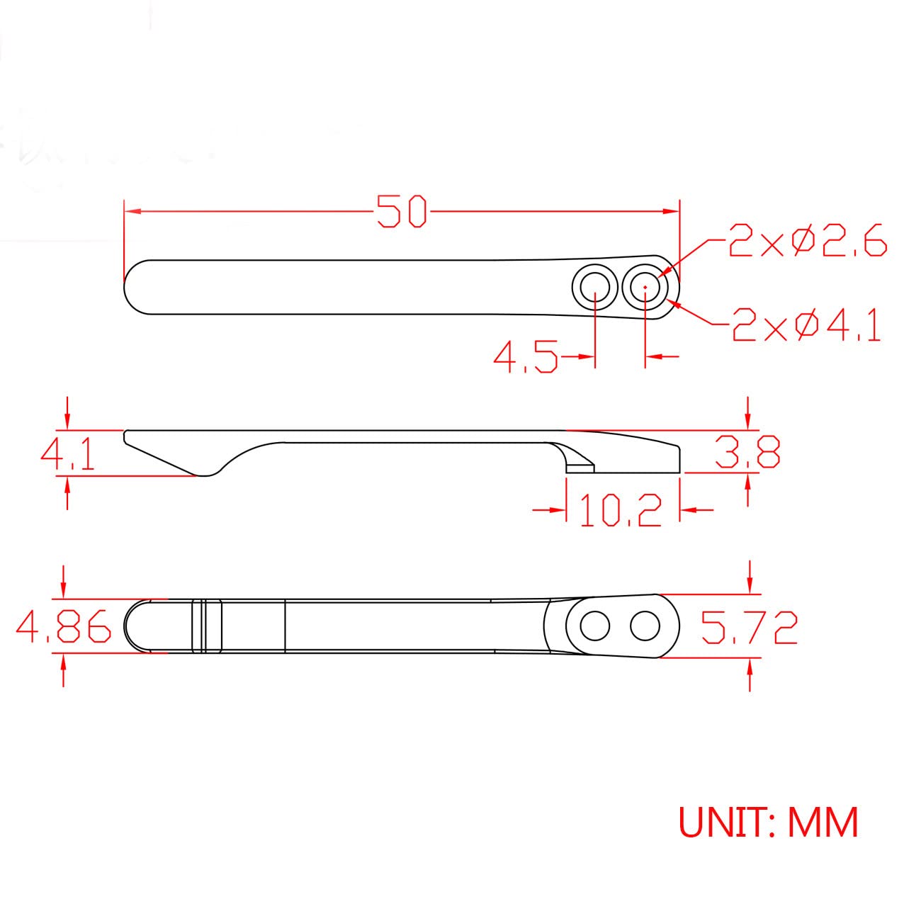 CIVIVI Titanium Pocket Clip with Titanium Screws, Suitable for Models Listed on the Product Description T001A (Plain)