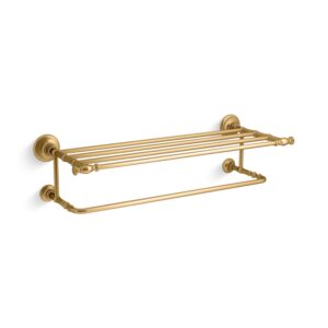 Kohler K-72575-2MB Artifacts Towel Shelf, Vibrant Moderne Brushed Brass