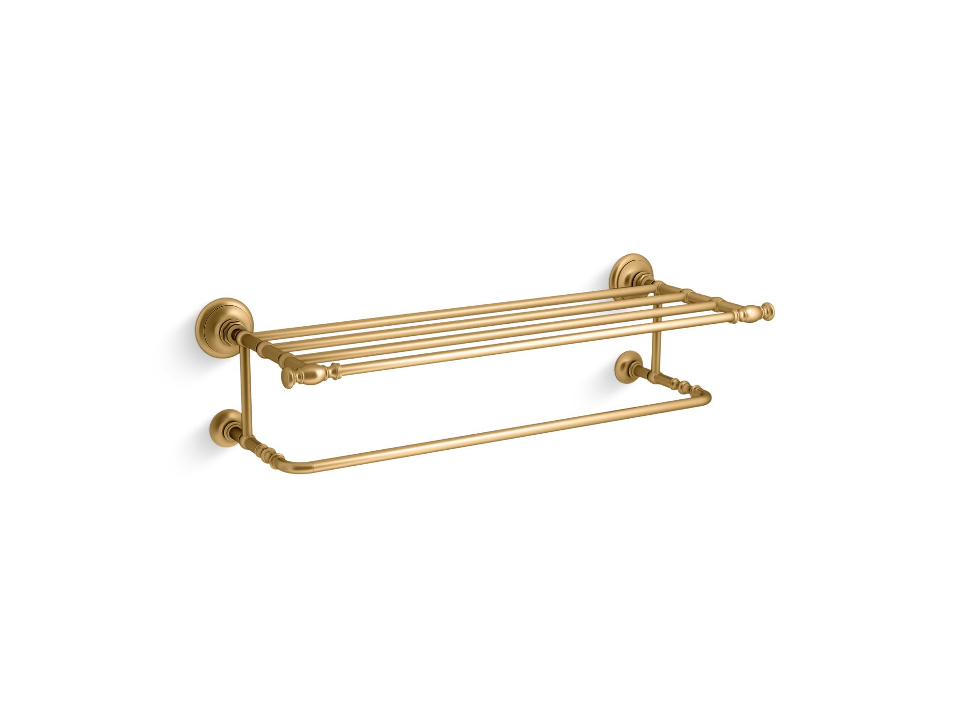 Kohler K-72575-2MB Artifacts Towel Shelf, Vibrant Moderne Brushed Brass