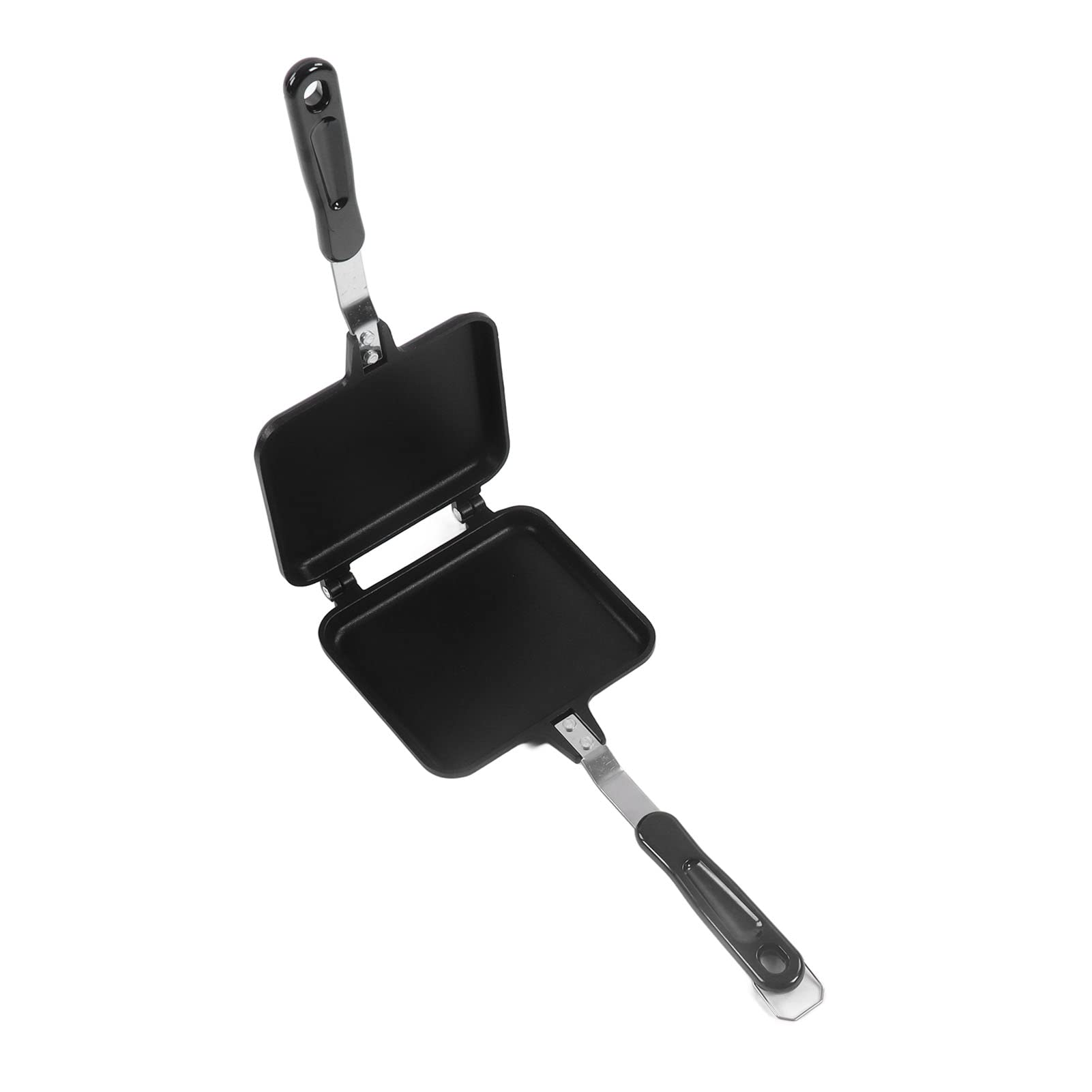 Double Sided Frying Pan, Sandwich Grill Maker with Non Stick Cast Iron Grilling Plate Breakfast Frying Pan Foldable Grill Frying Pan For Breakfast Toast Panini Waffle