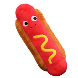 zctghvy hot dog plush toy pillow hotdog stuffed pillow funny throw pillows 17.7 inch soft food plushies gift for children