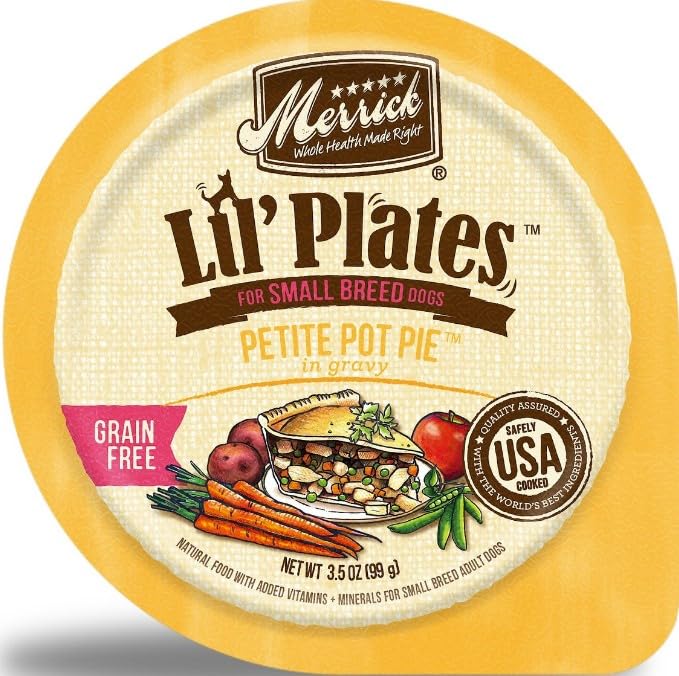 Lil' Plates Grain-Free Small Breed Wet Dog Food 8 Pack, 3.5 Oz Each, Includes: Texas Steak, Lamb Chop, Pot Pie, Surfin Turfin - Plus Fun Paw Notepad and Sticker (10 Items Total)