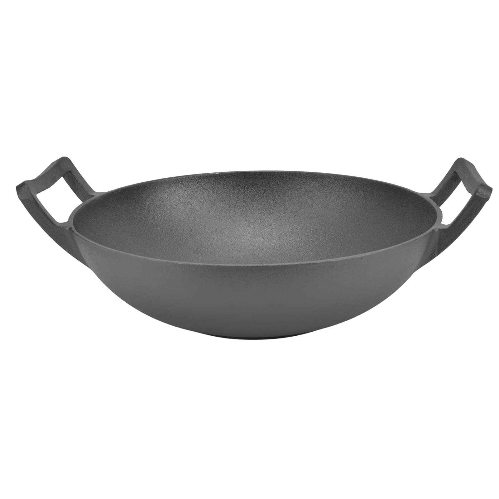 BTIHCEUOT Double Handle Wok, NonStick Cast Iron Pan Pot for Halogen Stove for Kitchen