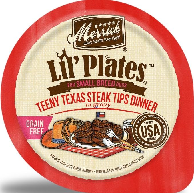 Lil' Plates Grain-Free Small Breed Wet Dog Food 8 Pack, 3.5 Oz Each, Includes: Texas Steak, Lamb Chop, Pot Pie, Surfin Turfin - Plus Fun Paw Notepad and Sticker (10 Items Total)