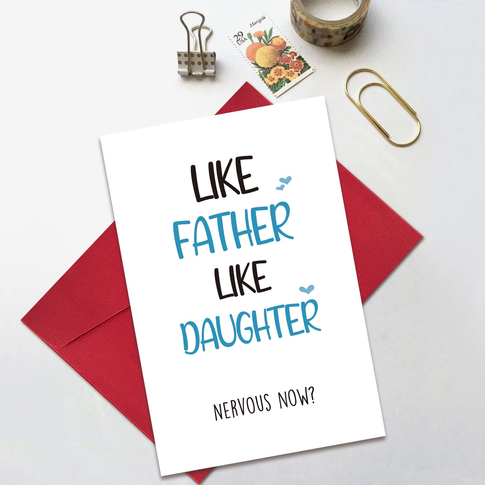 RollupJoy Like Father Like Daughter Card, Funny Father’s Day Card from Daughter, Humor Birthday Card for Dad Him