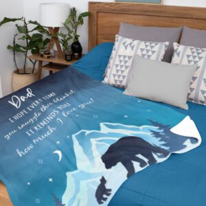 Julazy Dad Gifts Blanket, Birthday Gifts for Dad from Daughter Son 60"x50" Throw Blanket, Fathers Day Papa Gifts from Kids, Best Dad Ever Gifts Ideas from Son, Bonus Dad Gifts for Daddy