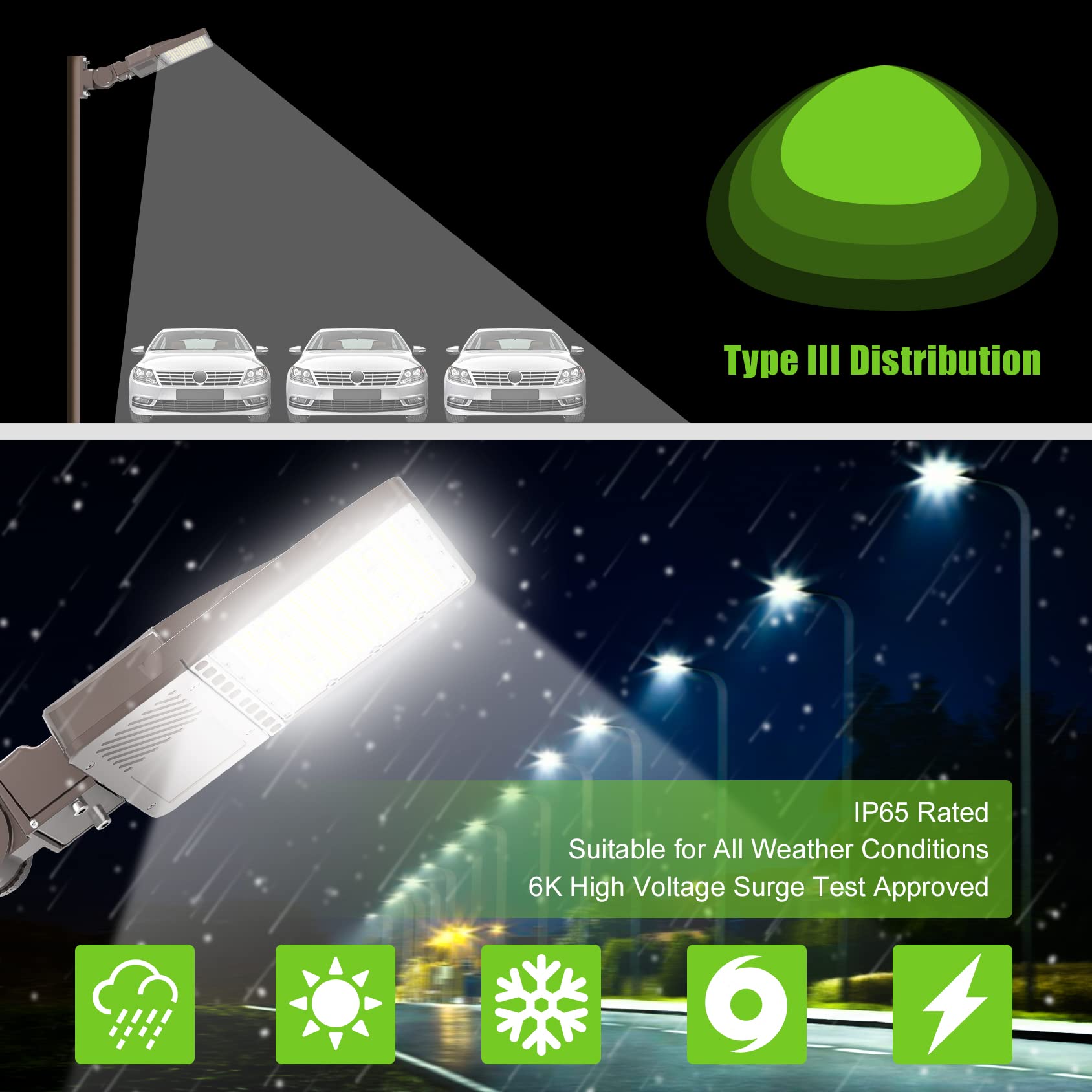 150W LED Parking Lot Light with Photocell UL DLC Listed 22500LM Commercial LED Shoebox Pole Lights Arm Mount Flood Lights Dusk to Dawn IP65 Outdoor Area Sport Court Street Road Lighting AC 100-277V