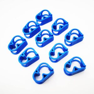 10pcs blue plastic pinch clamps 6-12mm/1/4''-1/2'' adjustable siphon hose flow control clip valve shut off tube clamps laboratory chemical industry tubing clips