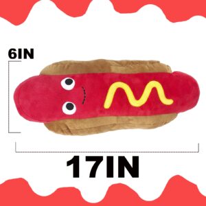 Zctghvy Hot Dog Plush Toy Pillow Hotdog Stuffed Pillow Funny Throw Pillows 17.7 inch Soft Food plushies Gift for Children