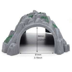 3PCS Model Train Railway Rockery Cave Tunnels Plastic 1:87 HO Scale DIY Miniature Railway Scene Accessories