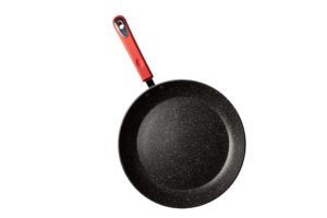 millvado nonstick frying pan, 11" skillet with healthier granite non stick coating, omelet egg pan, cooking pan, silicone easy grip handle, compatible with electric, gas, induction frying pans