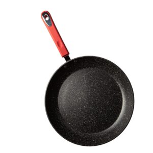 Millvado Nonstick Frying Pan, 11" Skillet With Healthier Granite Non Stick Coating, Omelet Egg Pan, Cooking Pan, Silicone Easy Grip Handle, Compatible with Electric, Gas, Induction Frying Pans