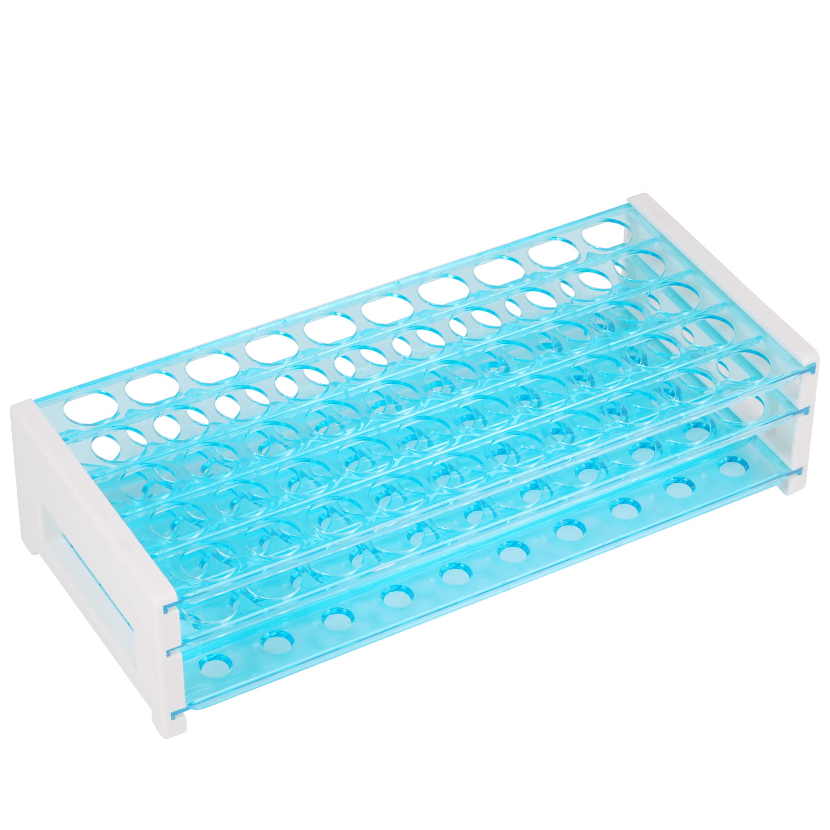 Annhua Test Tube Rack Plastic for 18 mm Tubes Holder Tray, Holds 50, Lab Tube Holder Rack Tube Stand for Sicence Laboratory, Classroom and Home Use - Detachable, Rack Only