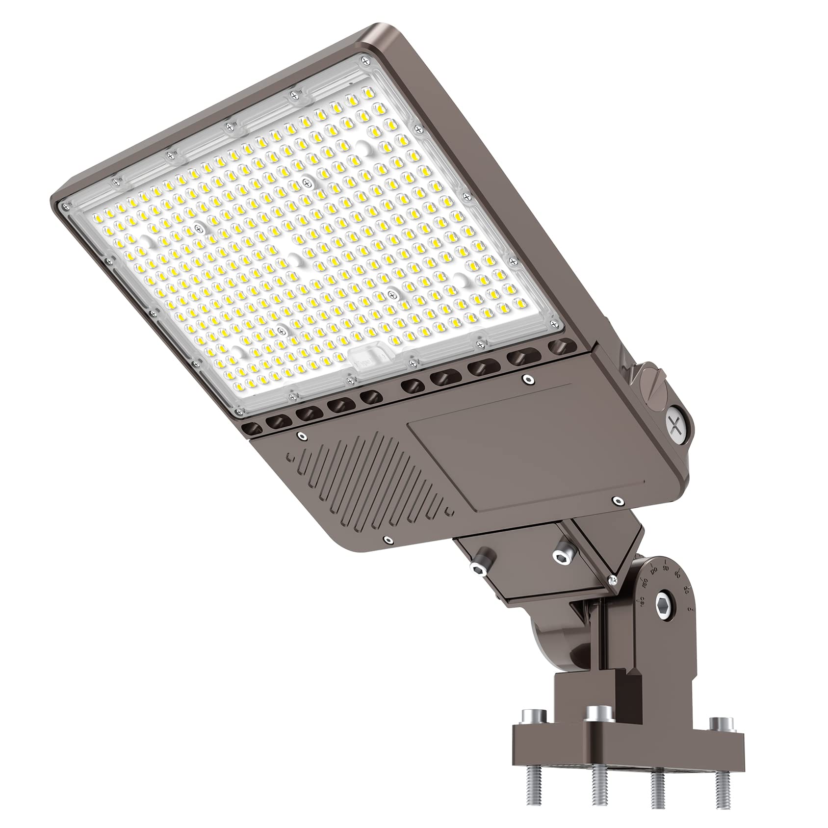 150W LED Parking Lot Light with Photocell UL DLC Listed 22500LM Commercial LED Shoebox Pole Lights Arm Mount Flood Lights Dusk to Dawn IP65 Outdoor Area Sport Court Street Road Lighting AC 100-277V