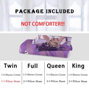 kodhyvj Black African American Girls Duvet Cover Sets, Pretty Afro Black Girl Bedding Sets, Black Girl Love Music Purple Bedding Set, Twin Size for Black Womens Girls Kids Room Gifts No Comforter