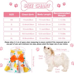 5 Pieces Dog Clothes Girl Dog Dresses Small Floral Puppy Dresses Pet Dog Princess Bowknot Dress Cute Doggie Summer Outfits for Yorkie Female Cat Small Pets, 5 Styles(Cute Style,X-Small)