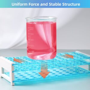 Annhua Test Tube Rack Plastic for 18 mm Tubes Holder Tray, Holds 50, Lab Tube Holder Rack Tube Stand for Sicence Laboratory, Classroom and Home Use - Detachable, Rack Only