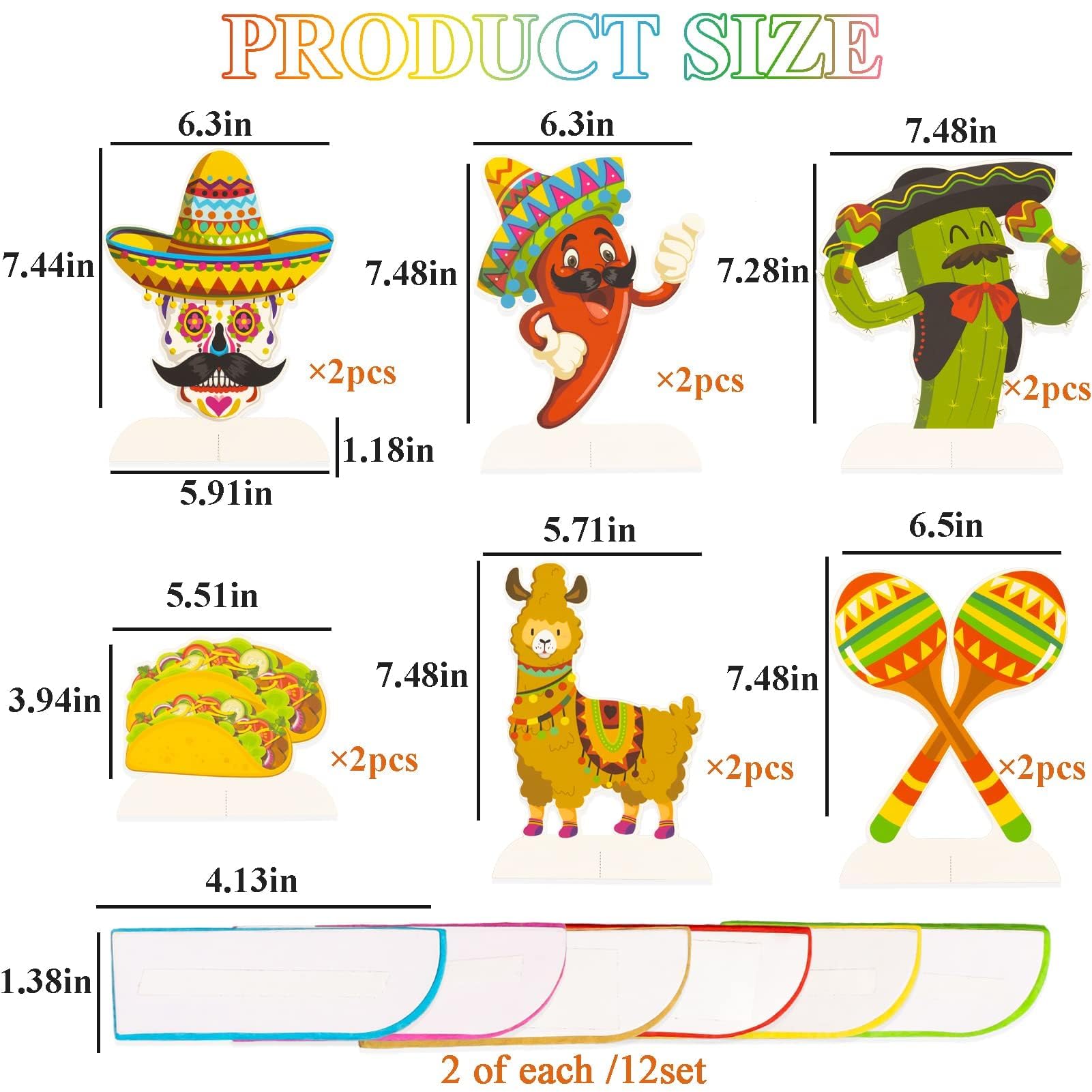 12pcs Fiesta Mexican Party Table Decoration Centerpiece - 8” Paper 5 Cinco De Mayo Party Table Decoration Honeycomb for Fiesta Mexican Themed Taco Party Birthday Day of the Dead Decor Supplies