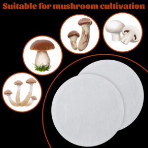 Synthetic Filter Paper Stickers 0.3 μm 84 mm Filter Disc Wide Mouth Filter Paper Stickers Disc Adhesive Filter Patch Sticker for Mushroom Cultivation Wide Mouth Jar Lids Mason Jars(40 Pieces)