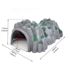 3PCS Model Train Railway Rockery Cave Tunnels Plastic 1:87 HO Scale DIY Miniature Railway Scene Accessories