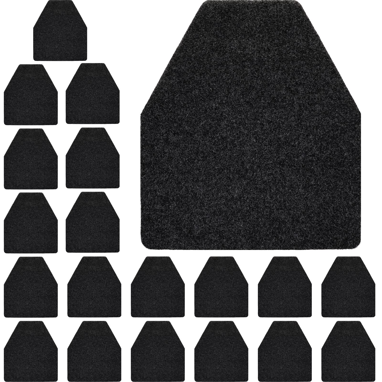 Nuanchu 20 Pack Nonslip Urinal Mats Urinal Floor Mats Water Absorption Urinal Mat Bathroom Urinal Floor Pads for Men's Bathroom Restroom (Black)