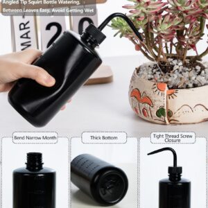 Melphoe Tattoo Wash Bottle Squeeze 3Pcs 500ml Squirt Bottle Succulent Watering Can, Safety Rinse Bottle, Plastic Squeeze Medical Lab Washing Bottle, Tattoo Supplies, Lash Water Bottle, Black