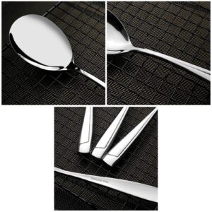 Xyskin 6-Piece Serving Spoon Set, Stainless Steel Large Tabletop Serving Spoon