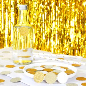 White-Gold Champagne Party Decorations Confetti - 300pcs Wedding Engagement Party Table Scatter,Bachelorette Neutral Baby Bridal Shower Confetti Mothers Fathers Day Decor Lasting Surprise