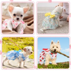 5 Pieces Dog Clothes Girl Dog Dresses Small Floral Puppy Dresses Pet Dog Princess Bowknot Dress Cute Doggie Summer Outfits for Yorkie Female Cat Small Pets, 5 Styles(Cute Style,X-Small)