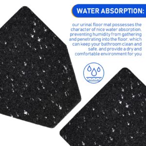 Nuanchu 20 Pack Nonslip Urinal Mats Urinal Floor Mats Water Absorption Urinal Mat Bathroom Urinal Floor Pads for Men's Bathroom Restroom (Black)