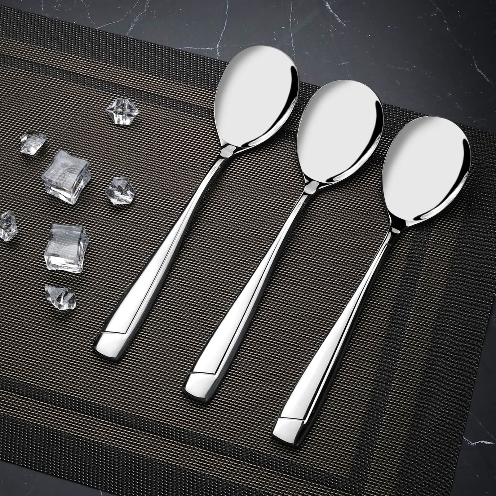 Xyskin 6-Piece Serving Spoon Set, Stainless Steel Large Tabletop Serving Spoon