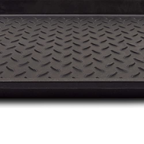 Mohawk Home Boot Tray All Weather Waterproof Mat for Entryway, Shoes, Pet Food Tray, Garden, Indoor Outdoor Black Plastic 1'3"x2'5"