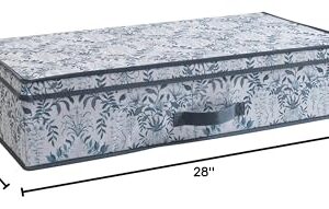 Laura Ashley Non-Woven Under The Bed Storage Box | Dimensions: 28"x 16"x 6" | Bedroom Organization | Foldable | Lidded | Parterre