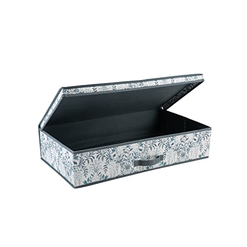 Laura Ashley Non-Woven Under The Bed Storage Box | Dimensions: 28"x 16"x 6" | Bedroom Organization | Foldable | Lidded | Parterre