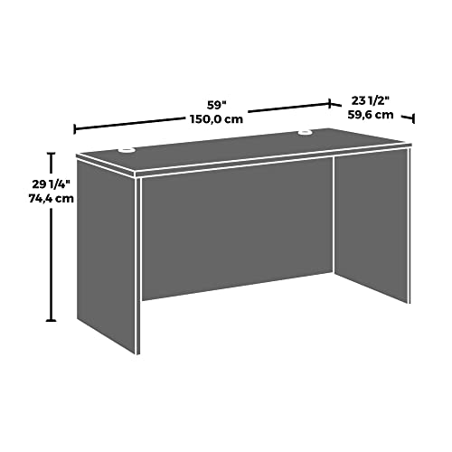 OfficeWorks by Sauder Affirm 60 X 24 Desk Shell/cred/Return, Hudson Elm Finish