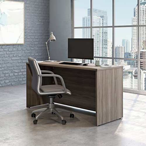 OfficeWorks by Sauder Affirm 60 X 24 Desk Shell/cred/Return, Hudson Elm Finish