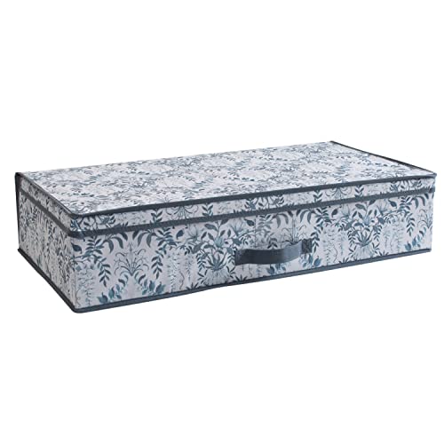 Laura Ashley Non-Woven Under The Bed Storage Box | Dimensions: 28"x 16"x 6" | Bedroom Organization | Foldable | Lidded | Parterre