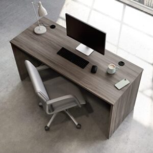 OfficeWorks by Sauder Affirm 60 X 24 Desk Shell/cred/Return, Hudson Elm Finish