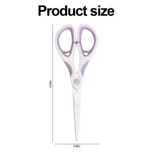 Multipurpose Stainless Steel Scissors 6.7" Purple Sharp Shears Comfort-Grip Scissors for Fabric Craft Office Supplies (Purple)