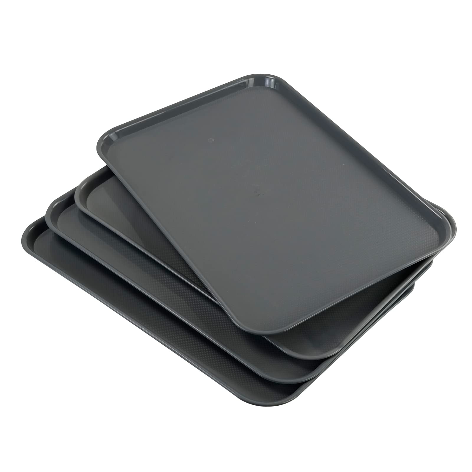 Begale 4-Pack Multi-Purpose Plastic Large Tray, Gray Boot Trays, 25.39" x 17.63"