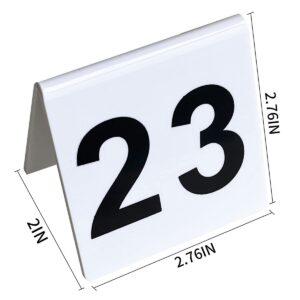 Table Numbers 1-25 Acrylic Tent Style Table Number Signs 2.76"x2.76" For Wedding Reception Restaurant