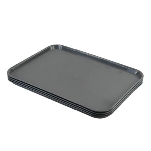 begale 4-pack multi-purpose plastic large tray, gray boot trays, 25.39" x 17.63"