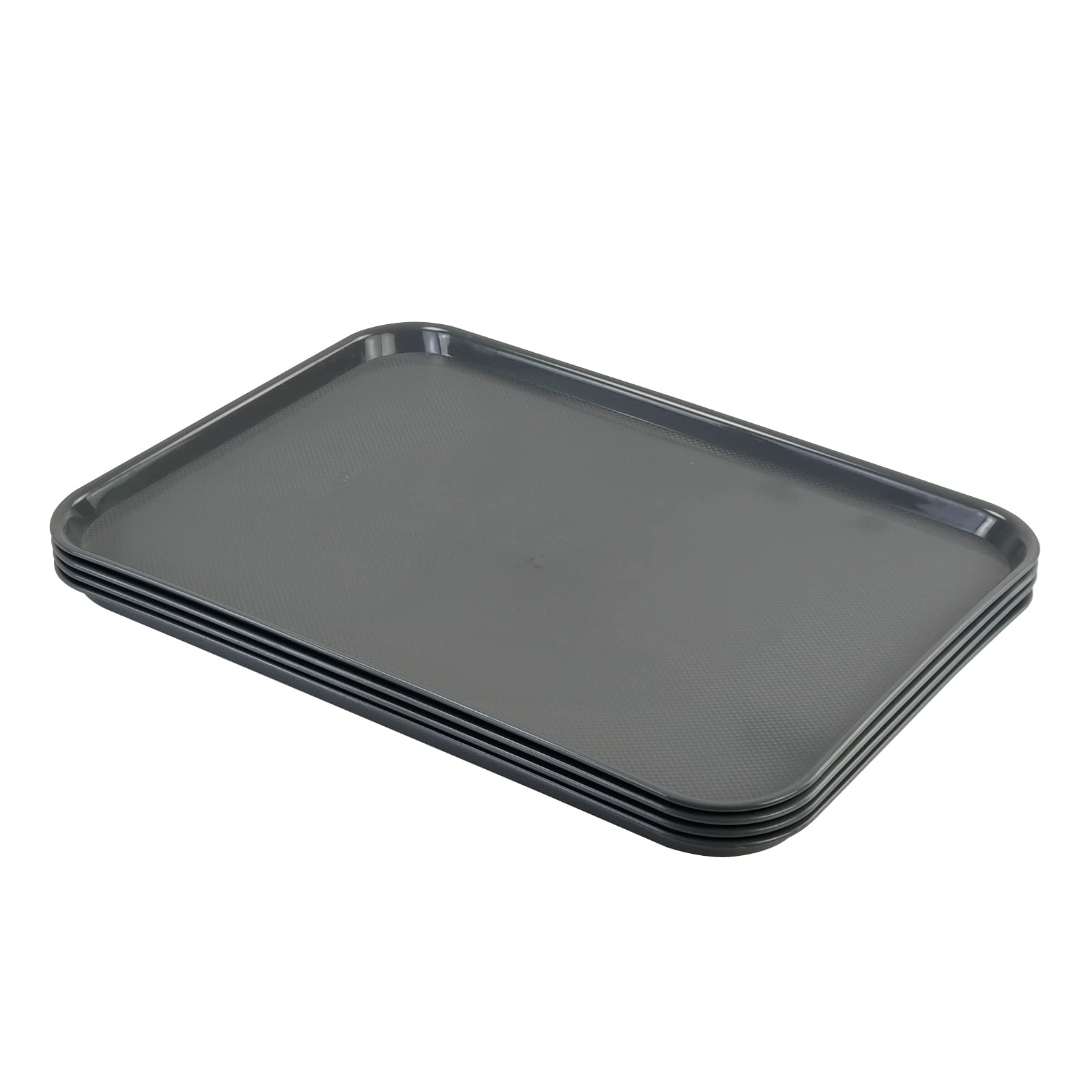 Begale 4-Pack Multi-Purpose Plastic Large Tray, Gray Boot Trays, 25.39" x 17.63"