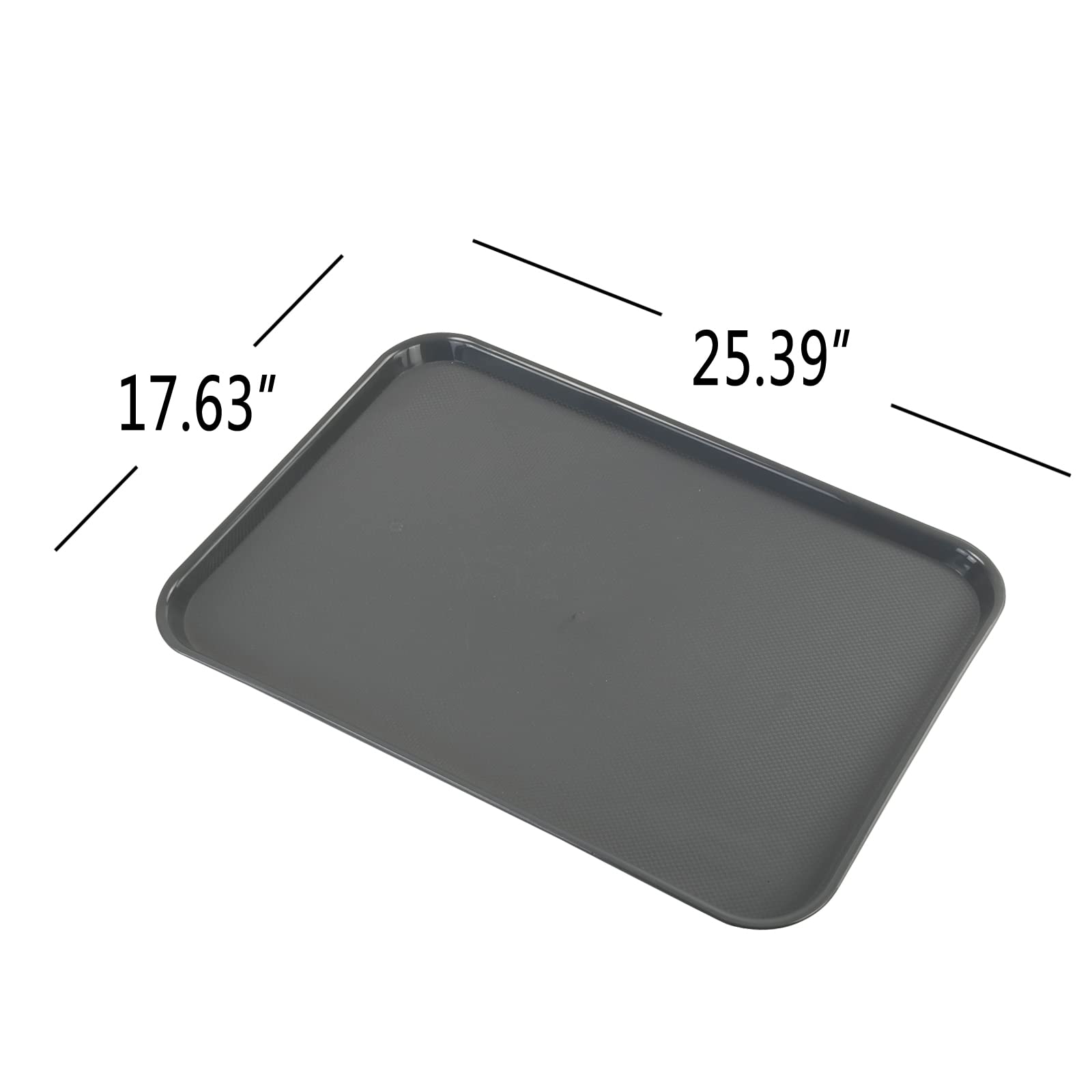 Begale 4-Pack Multi-Purpose Plastic Large Tray, Gray Boot Trays, 25.39" x 17.63"